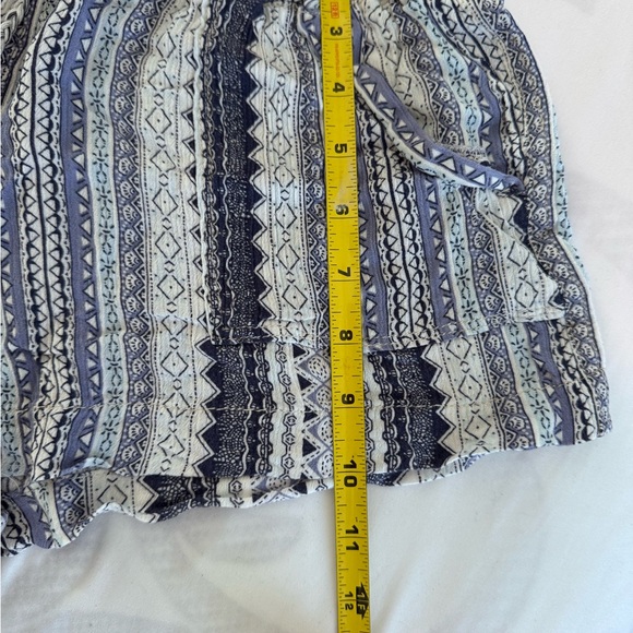 Rewash High Waist Blue and White Striped Shorts - Picture 4 of 5